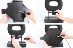 Holder with spring-lock for Apple iPad Pro 12.9 5th Gen 2021 (A2378, A2379, A2461)