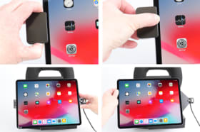 Holder with spring-lock for Apple iPad Pro 12.9 5th Gen 2021 (A2378, A2379, A2461)