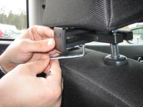 Headrest mount for BMW 5-series F10, F11 10-17 (LHD)