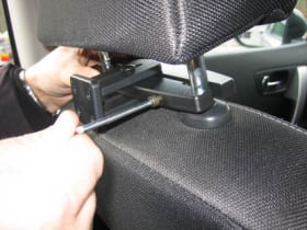 Headrest mount for BMW 5-series F10, F11 10-17 (LHD)