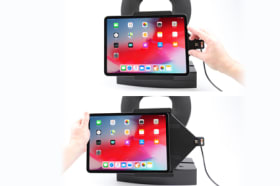 Active holder for fixed installation for Apple iPad Air 4th Gen (A2072, A2316, A2324, A2325)