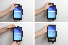 Holder with spring-lock for Samsung Galaxy Tab E 8.0