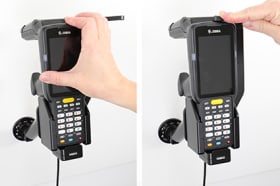 Active holder for fixed installation for Zebra MC3330R