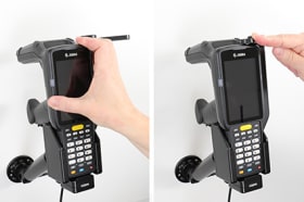Active holder for fixed installation for Zebra MC3330R