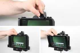 Holder with spring-lock for Samsung Galaxy Tab Active 5 SM-X300/SM-X306B