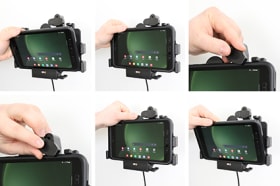 Holder with spring-lock for Samsung Galaxy Tab Active 5 SM-X300/SM-X306B