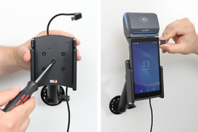 Active holder with USB-cable and cig-plug adapter for myPOS Pro