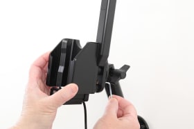 Active holder for fixed installation for Zebra MC3450