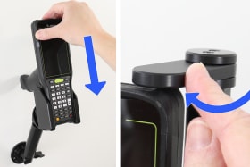 Passive holder with tilt swivel for Zebra MC3450