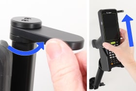 Passive holder with tilt swivel for Zebra MC3450
