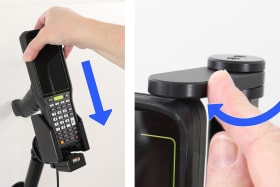 Active holder with cig-plug for Zebra MC3450