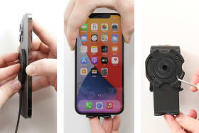Mount with tilt swivel for Apple iPhone 16 Plus