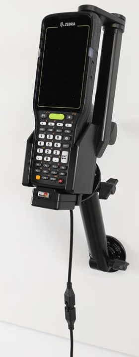 Active holder with cig-plug for Zebra MC3450