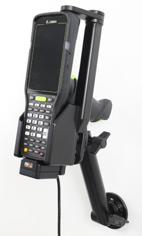 Active holder for fixed installation for Zebra MC3450