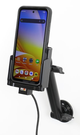 Active holder with USB-cable and cig-plug adapter for Zebra EM45