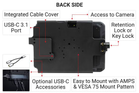 Holder with key-lock for Zebra ET60 Android