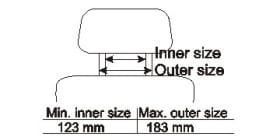 Headrest mount with monitor mount for BMW 5-series F10, F11 10-17 (RHD)