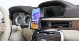 Active holder with USB-cable and cig-plug adapter for Samsung Galaxy A72 SM-A725F/DS