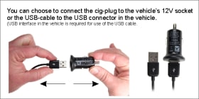 Active holder with USB-cable and cig-plug adapter for Samsung Galaxy S4 Active GT-I9295
