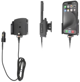 Active holder with USB-cable and cig-plug adapter for Apple iPhone 16e