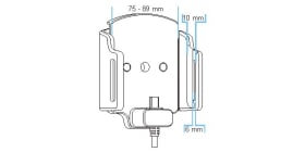 Active holder with USB-cable and cig-plug adapter for Samsung Galaxy S25 Ultra