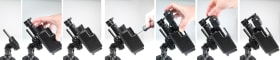 Passive holder with tilt swivel for Zebra TC70