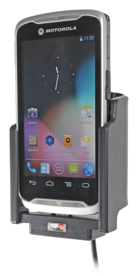 Active holder for fixed installation for Zebra TC55