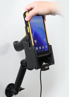 Active holder with USB-cable and cig-plug adapter for CipherLab RS38