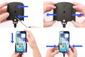 Active holder with USB-cable and cig-plug adapter for Apple iPhone Air