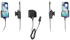 Active holder with USB-cable and cig-plug adapter for Apple iPhone Air