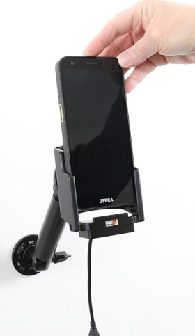 Active holder for fixed installation for Zebra TC501