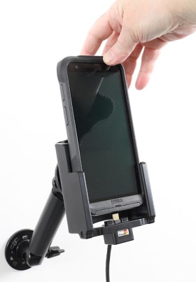 Active holder with USB-cable and cig-plug adapter for Zebra TC501