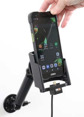 Active holder with USB-cable and cig-plug adapter for Zebra TC701