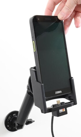 Active holder for fixed installation for Zebra TC501