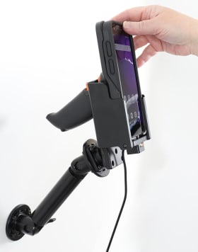 Active holder with USB-cable and cig-plug adapter for Datalogic Memor 30