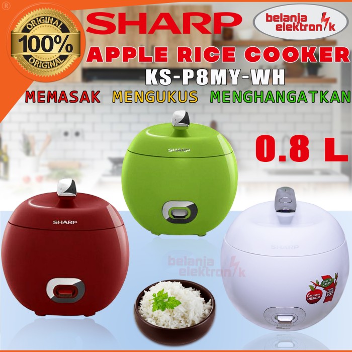 sharp apple rice cooker