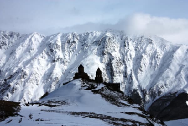 Ski Riding from the Top  of Mount Kazbegi - 5