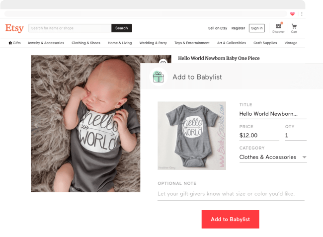 babylist find registry