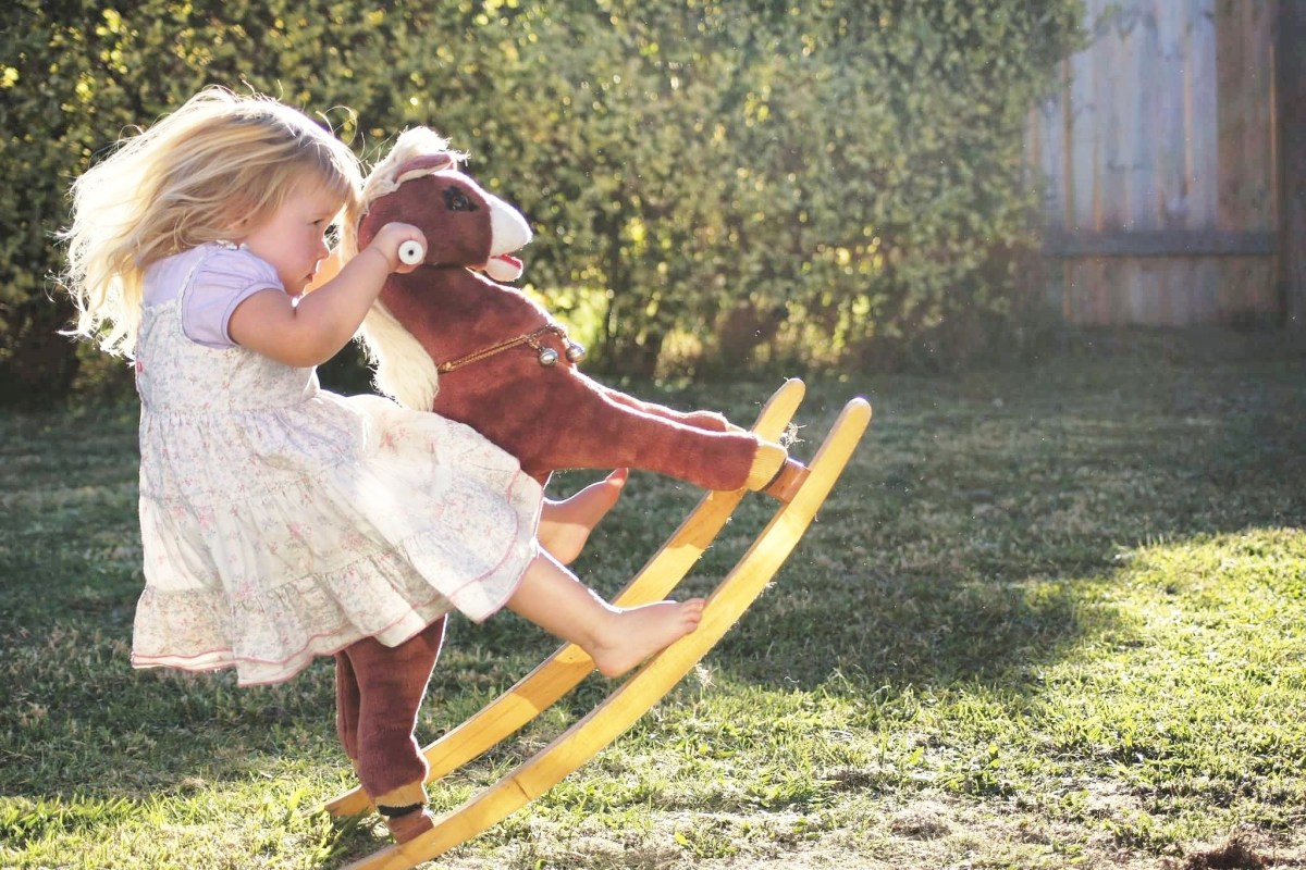 sit in rocking horse