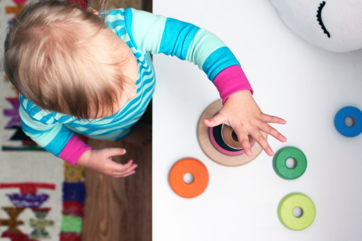 wooden stacking rings baby