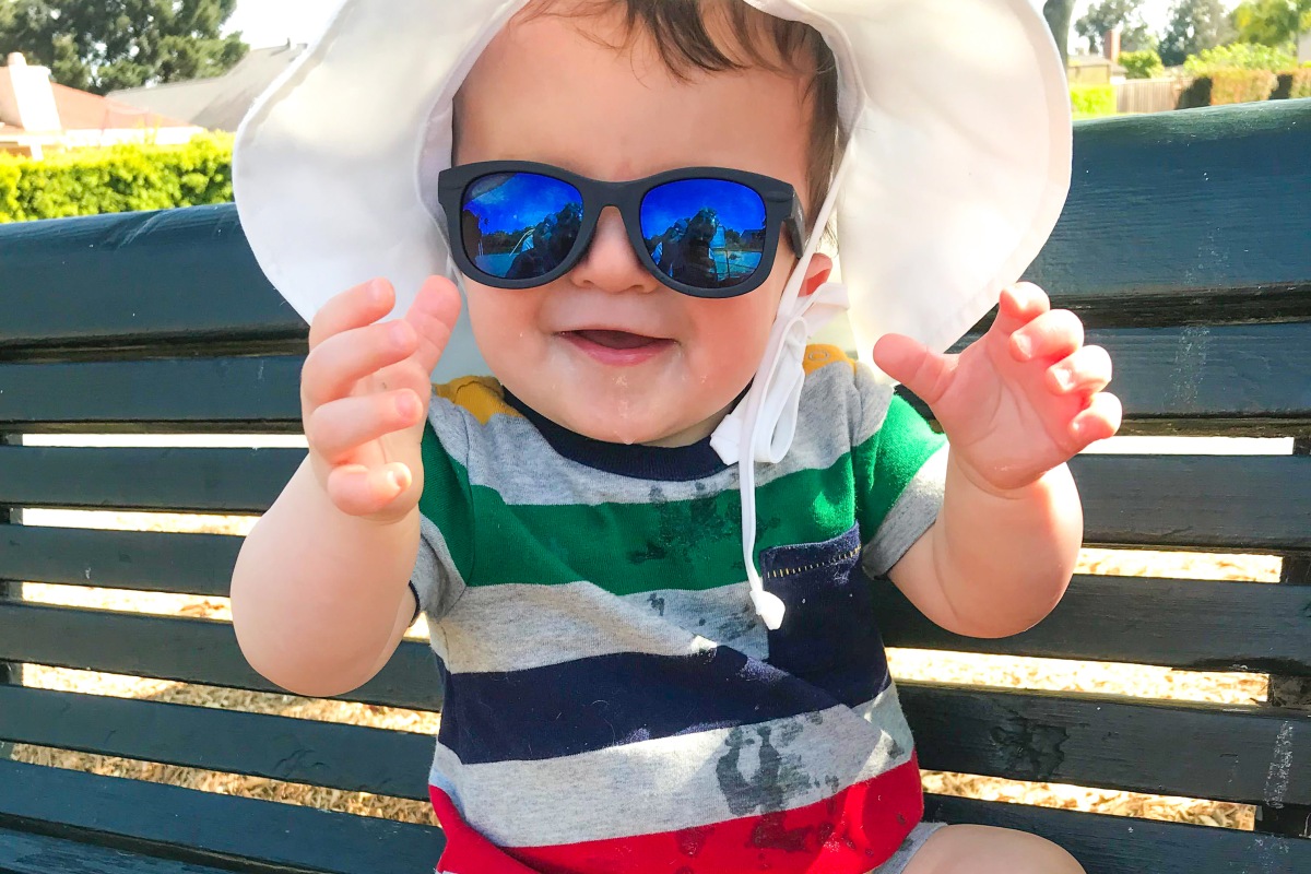 baby with sunglasses