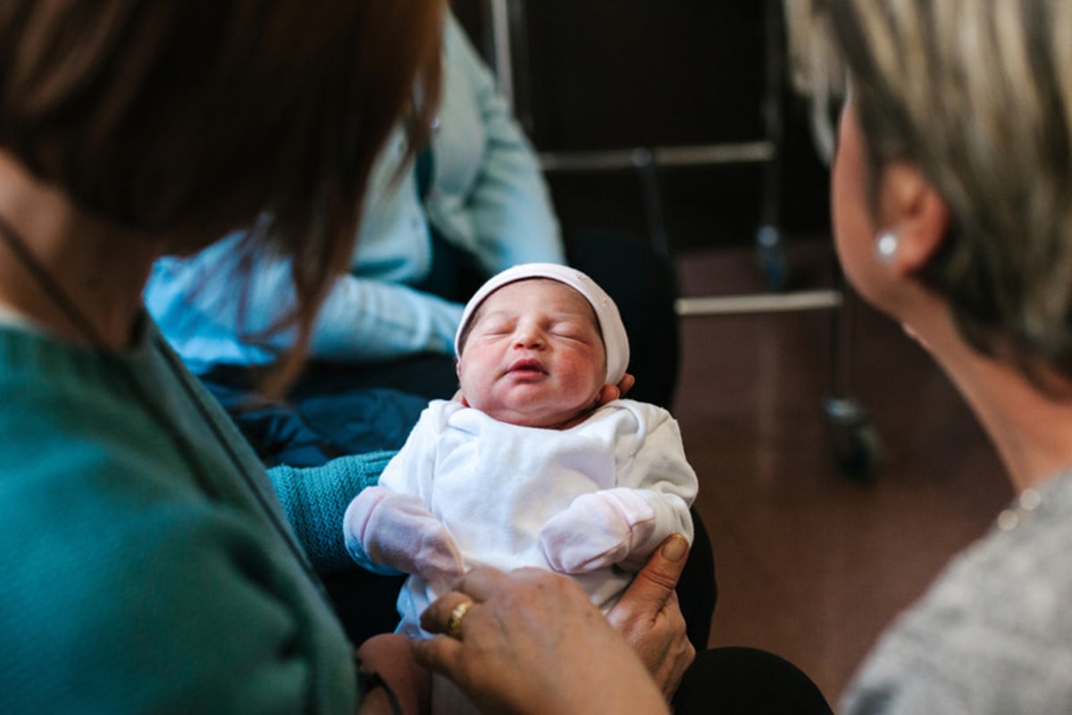 Reception desk at pediatric clinic