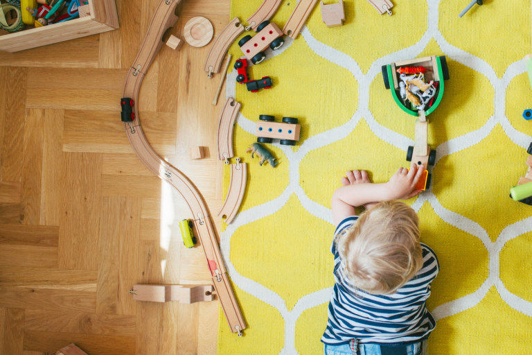 real wood toys train table