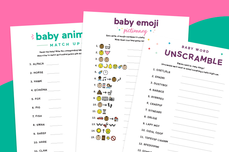 Baby bingo printable card