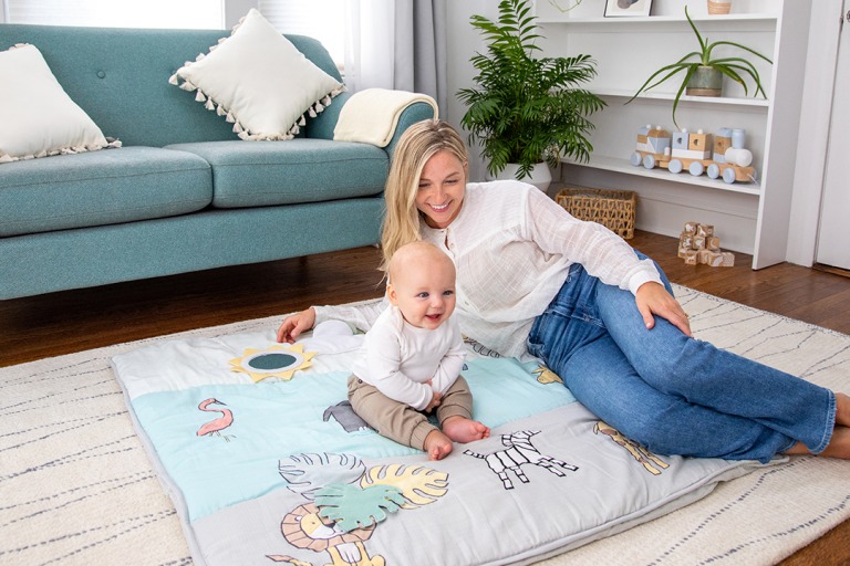 First Look: The New Oversized Baby Bonding Playmat from aden + anais.