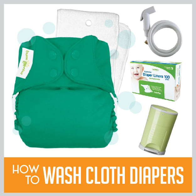Interested in cloth diapers but worried about how to wash them? Here are the 3 easy steps for washing cloth diapers. We break down the process for you so you can figure out a routine that's right for your family.