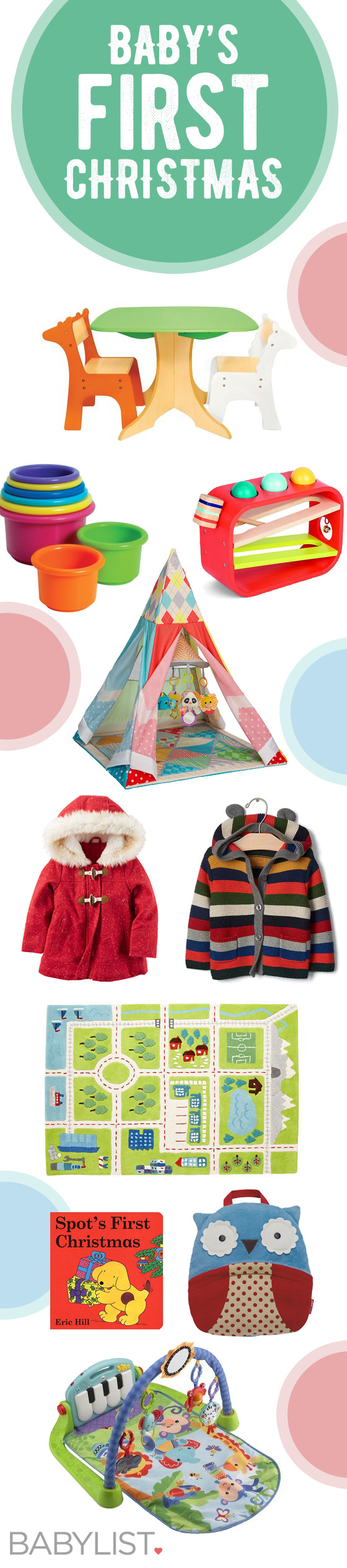 Ideas and inspiration for what to give your little one on their first Christmas ever.