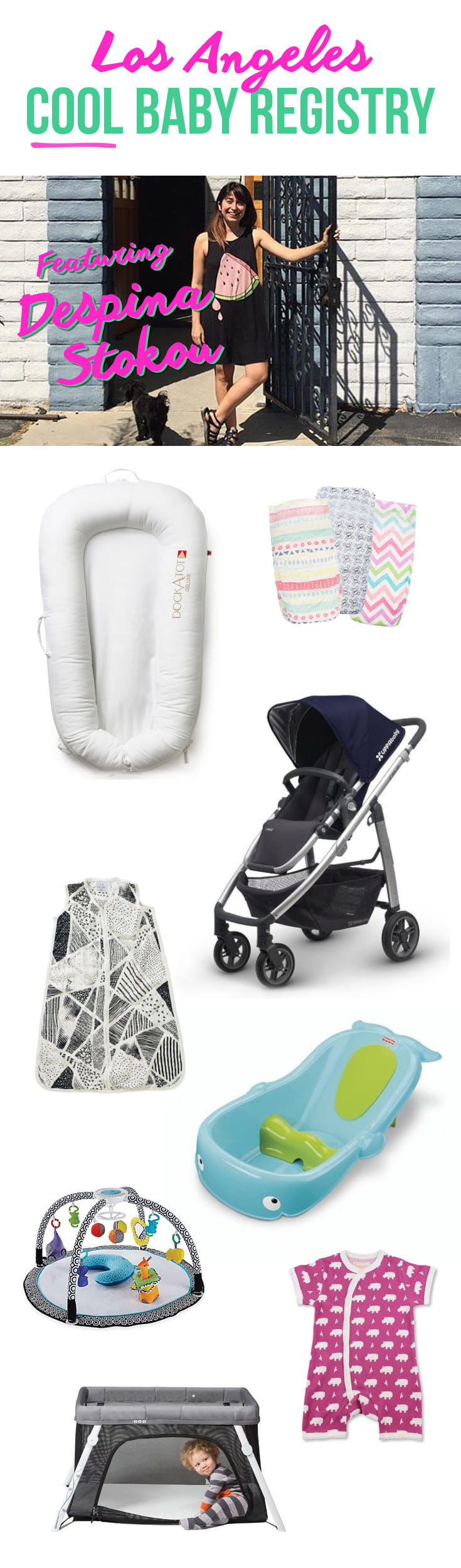 Check out the coolest Los Angeles living inspired baby items you need on your baby registry.