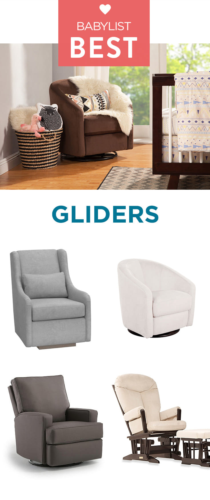 Soothe, feed and snuggle: a glider can be a useful (and stylish) addition to any nursery.