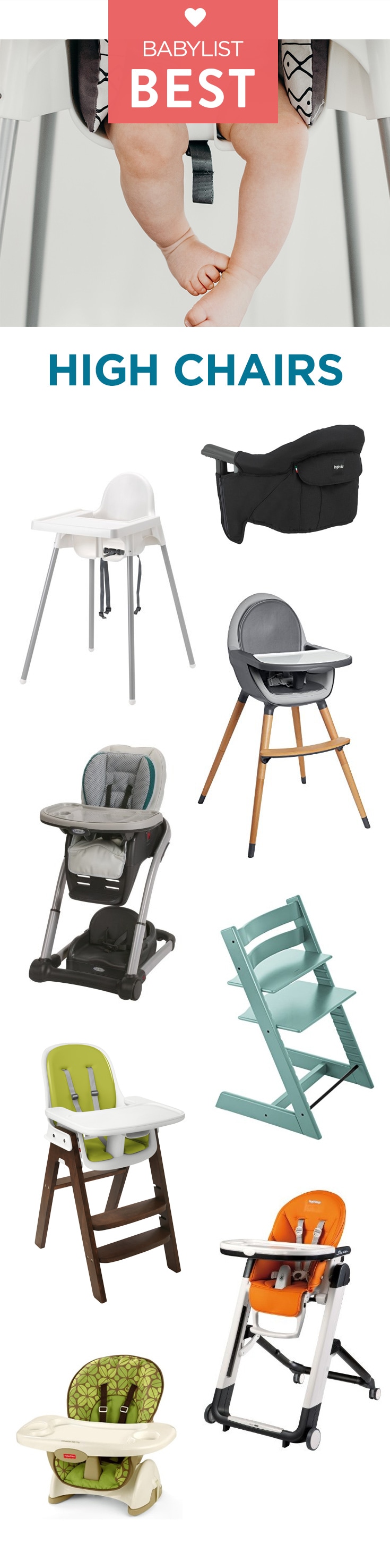 High chairs run the gamut when it comes to price and features. Whether you're looking for something cheap and chic or the Cadillac of chairs, this guide will help you decide what features work for your family, and which chair is right for you.